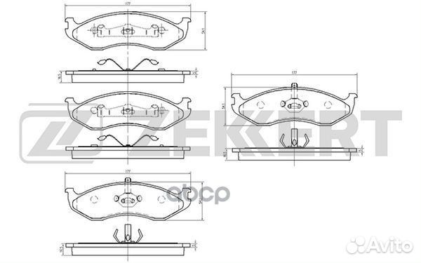 Колодки торм. диск. передн. Jeep Grand Cherokee