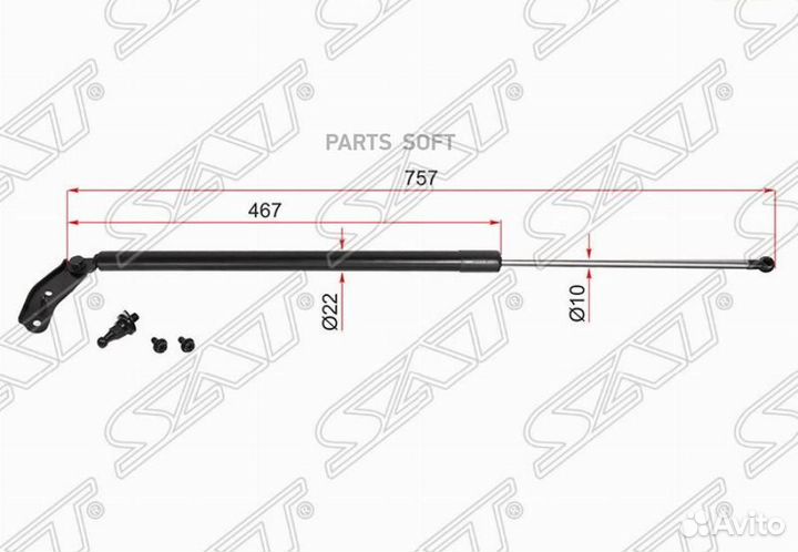 SAT ST-68960-29946 Амортизатор крышки багажника to