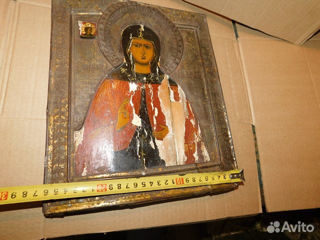 Антикварная,православная икона мученица Евдокия