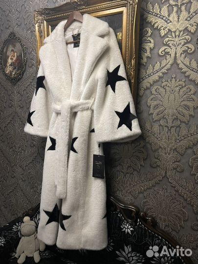 Шуба халат с поясом