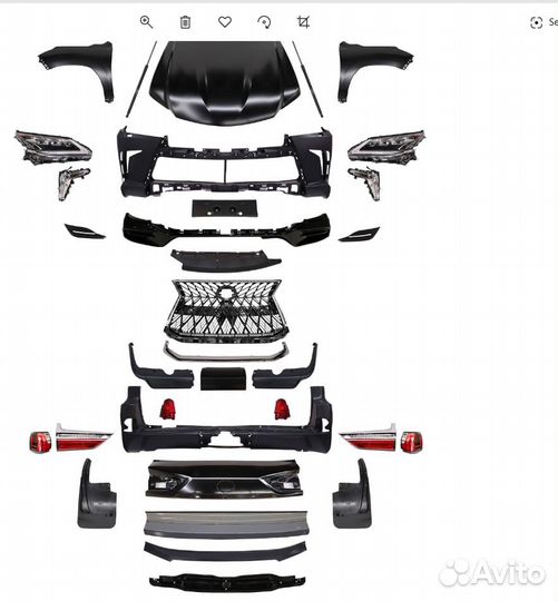 Комплект для переделки Лексус лх570 2008 в 2016