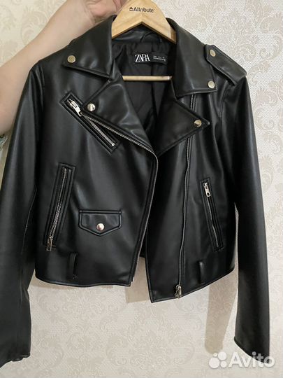 Кожаная куртка zara