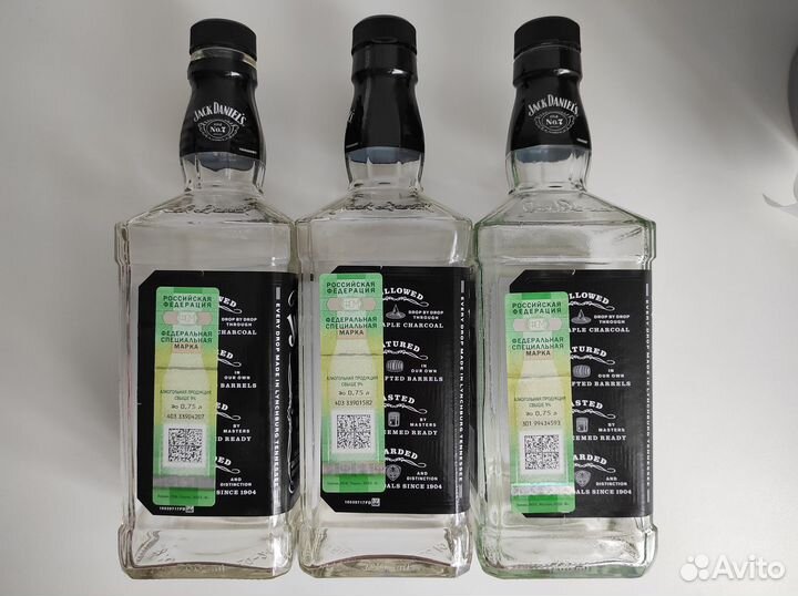 Бутылка стеклянная jack daniels пустая 700 мл