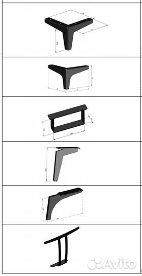 Лофт опоры, конструкции, ножки для мебели