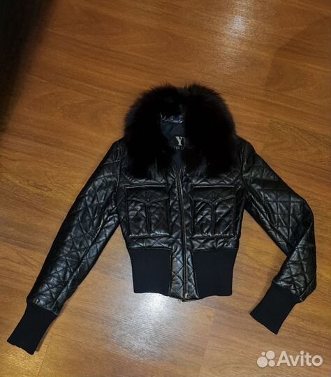 Куртка кожаная с мехом XS