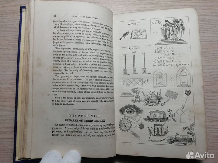 1856 год. Масонская чертёжная доска. 2в1