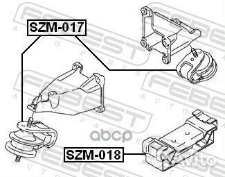 Подушка двигателя задняя SZM-018 Febest