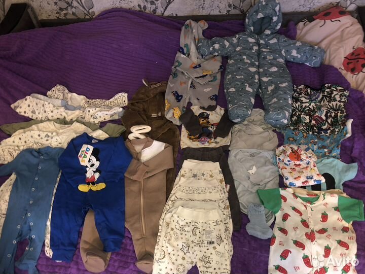Вещи пакетом для мальчика 68-74на доставке