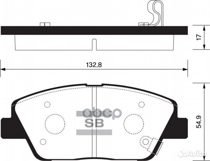 Колодки тормозные передние sangsin brake SP1397