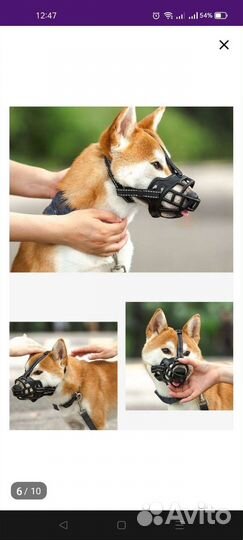 Новый силиконовый намордник для средних собак