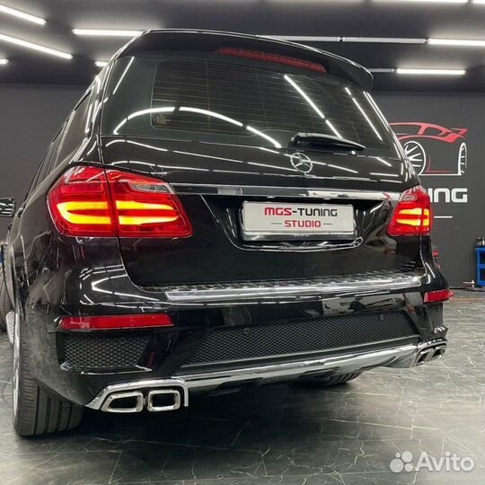 Губа + диффузор + дхо + решетка на GL-Class X166