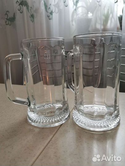 Новые пивные кружки 2шт 0.33л