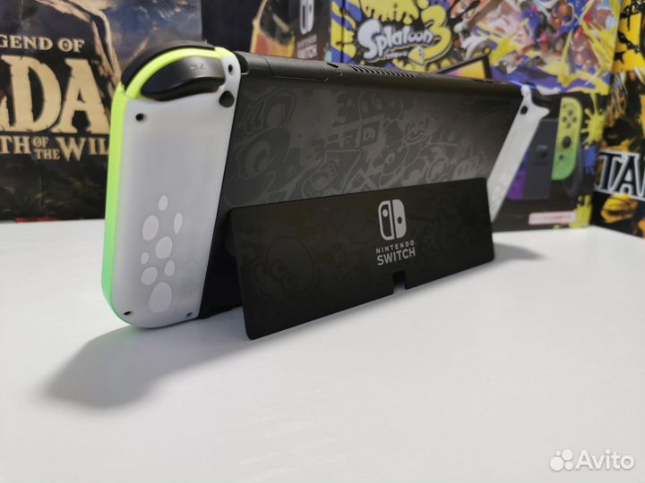 Новый Прошитый Nintendo Switch Oled Splatoon Ребол