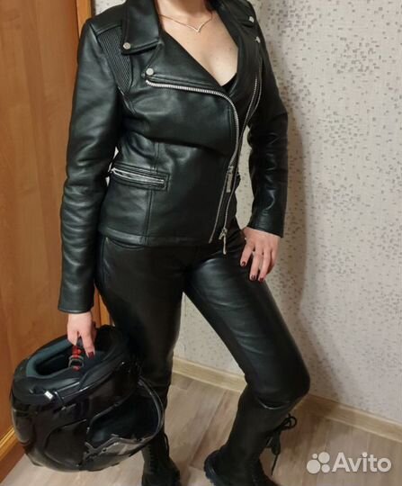 Куртка кожаная и джинсы кожаные