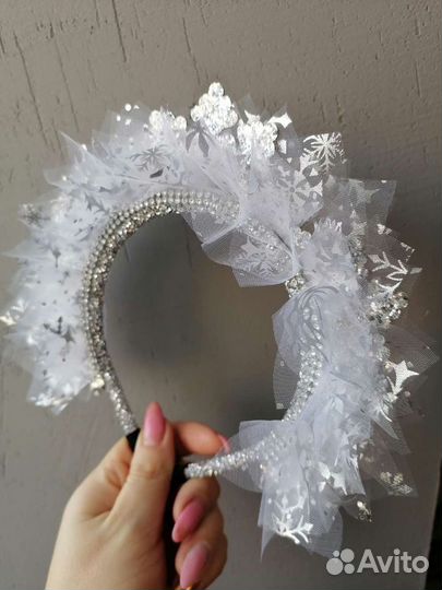 Ободок-снежинки