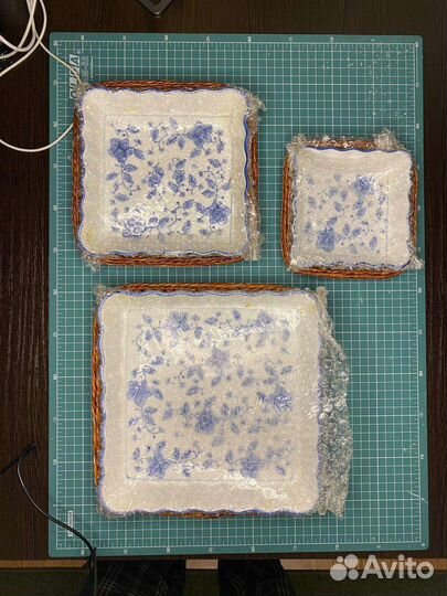 Набор форм для запекания под Гжель в корзинках