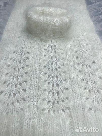 Манишка пуховая Пуховый шарф Пуховый воротник