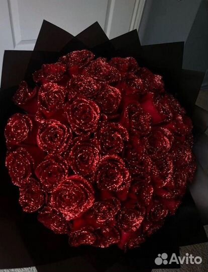 Вечный букет из атласных роз