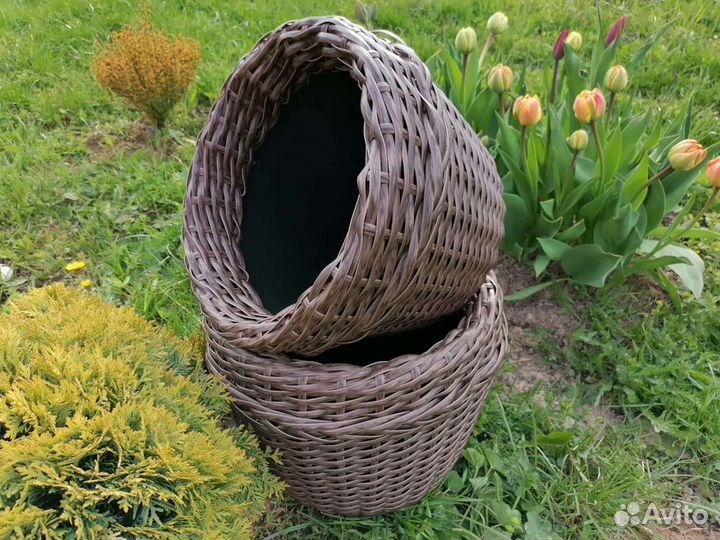 Кашпо напольное, декоративное, ручное