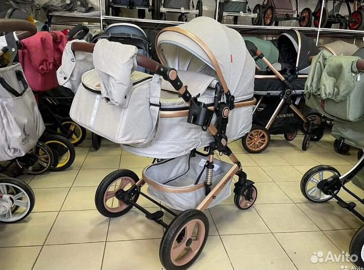 Коляска эко-кожа