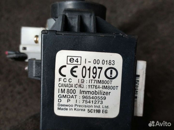 Замок зажигания chevrolet aveo т200