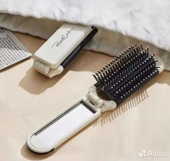 Расческа складная с зеркалом простая и массажная