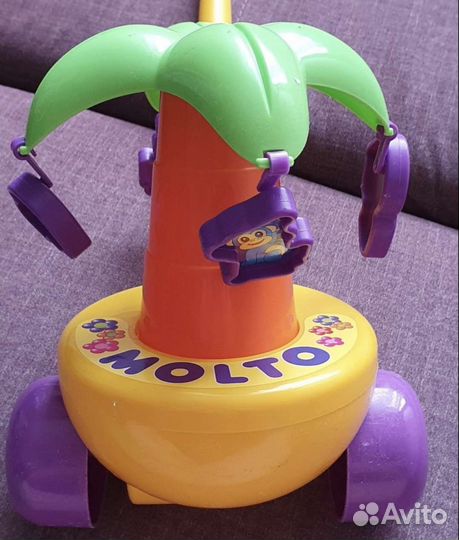 Музыкальная каталка с ручкой Пальма