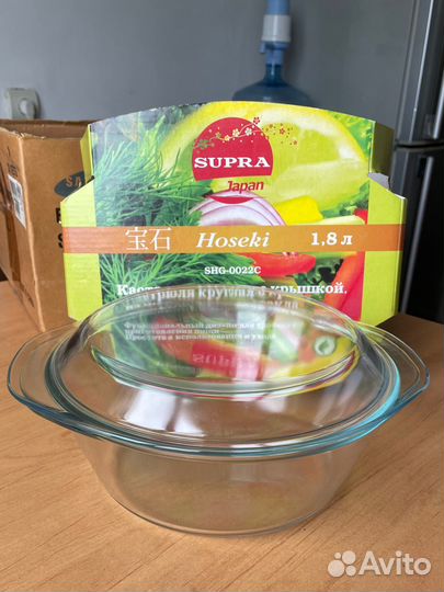 Кастрюля из жаропрочного стекла