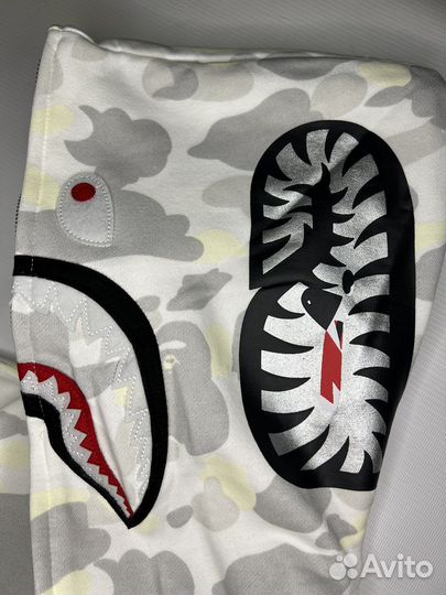 Зип худи bape белая