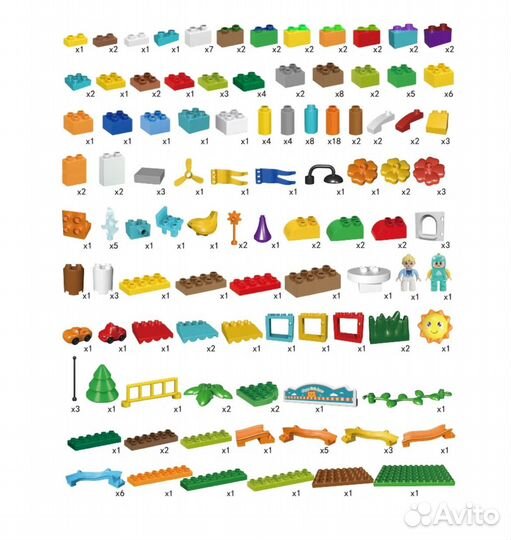 Конструктор аналог lego дупло 211 деталей