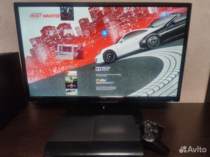 Sony PS3 super slim 78 игр прошитая 500 gb