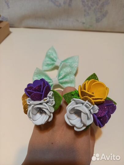 Резиночки для волос ручной работы