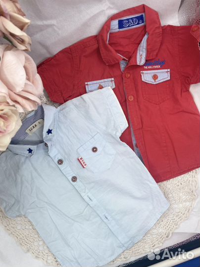 Рубашки, кофта, куртка плащ 1-2 года 86+