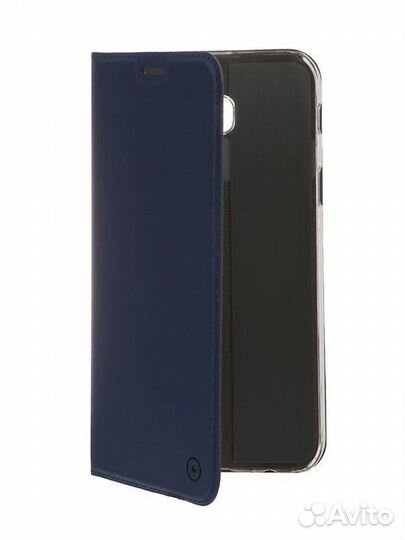 Фирменный чехол-книжка на samsung A7 (2017) Blue
