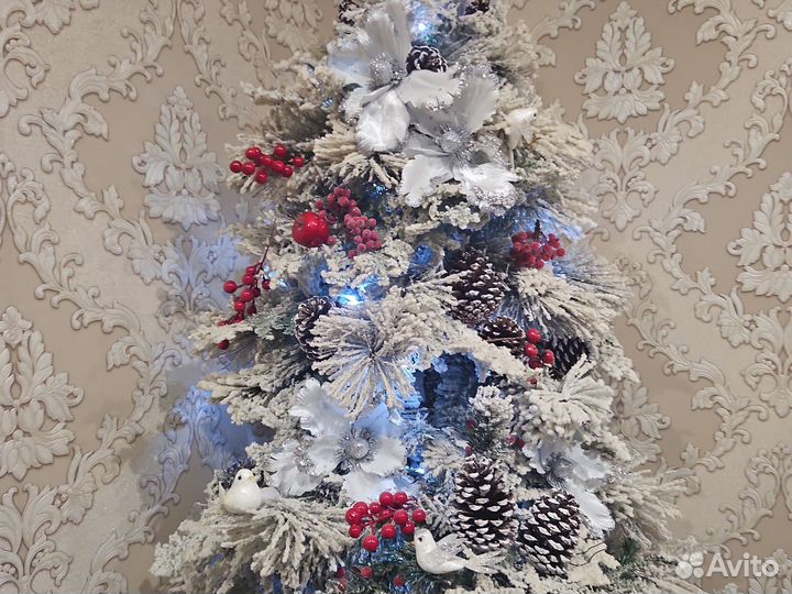 Ель искуственная заснеженная бу