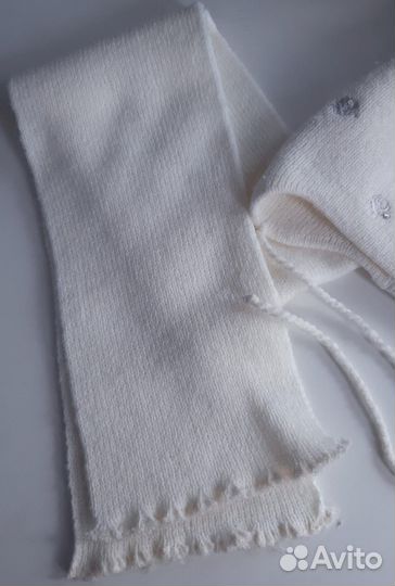 Комплект шапка и шарф детский, размер 38-44