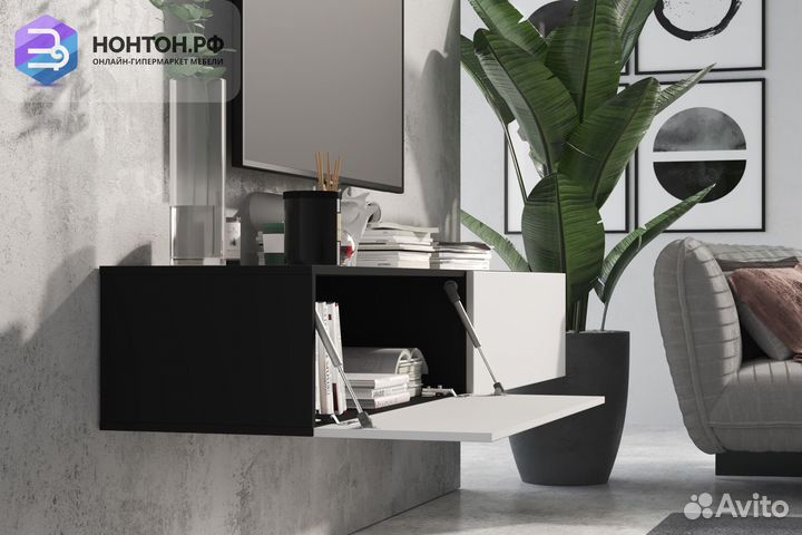 Тв-тумба somero черный / белый