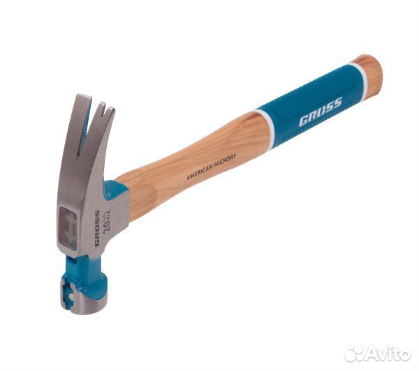 Молоток-гвоздодер, 560 г, угол 75, магнит, обрези