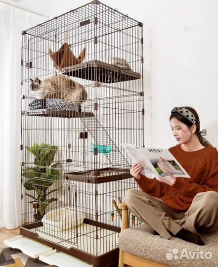 Клетка для кошек, шиншилл, дегу, кроликов, собак