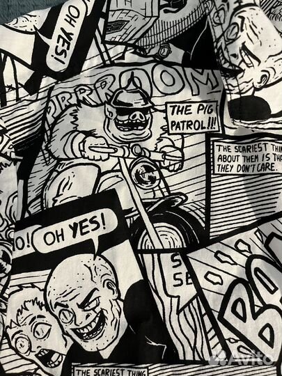 Рубашка с коротким рукавом cropp с комиксами