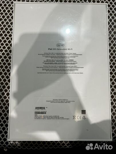 Планшет apple iPad 9 поколения 64gb