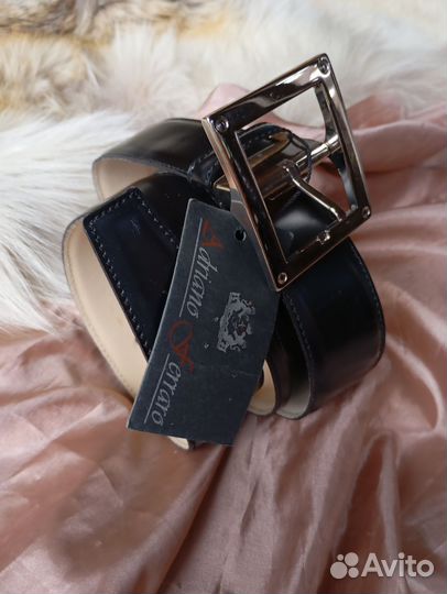 Мужской кожаный ремень италия