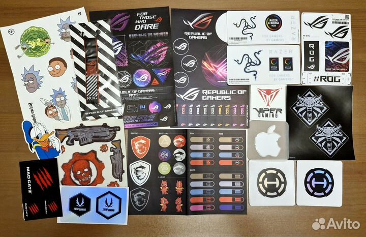 Наклейки Razer / Asus / MSI / Apple