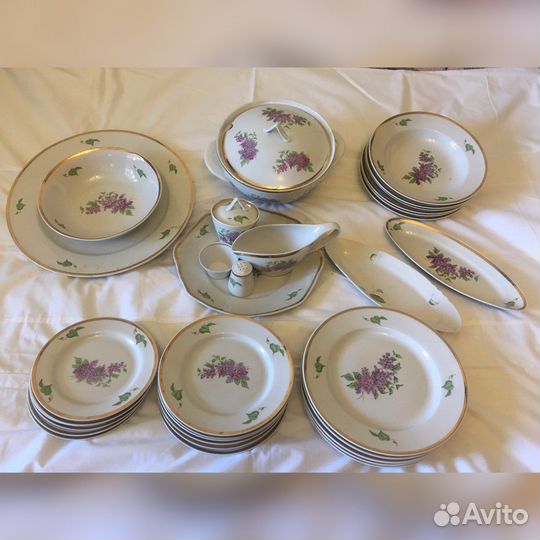 Сервиз столовый Сирень Дулево СССР