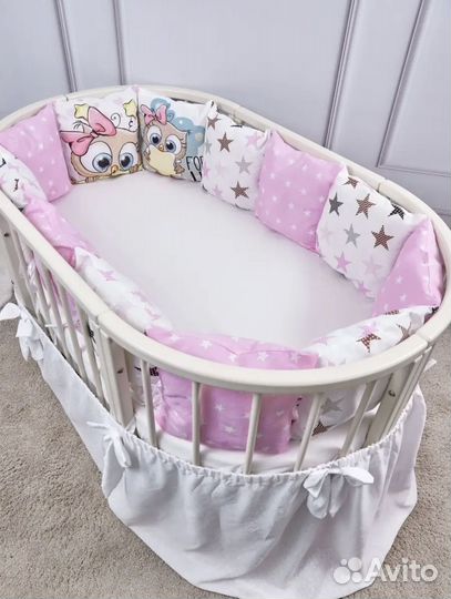 Комплект бортиков в кроватку с одеялом