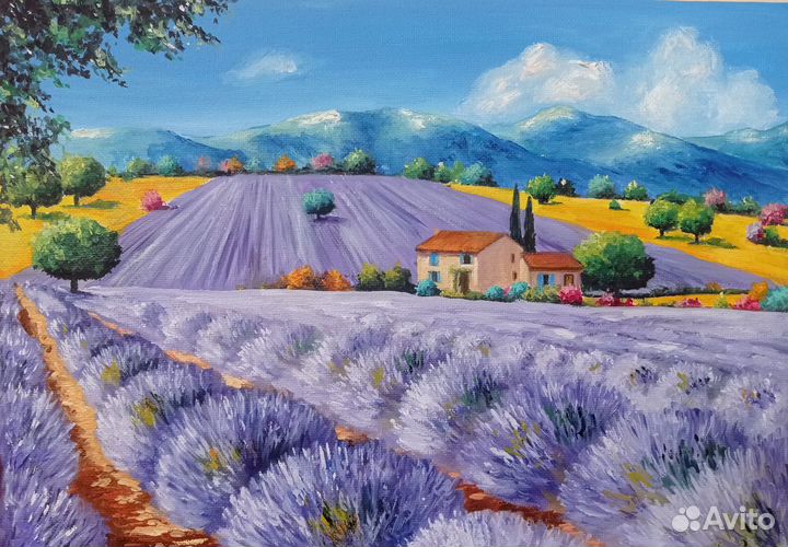 Картины с лавандой, картины маслом цветы, пейзажи