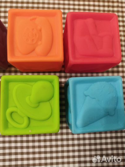 Кубики резиновые детские