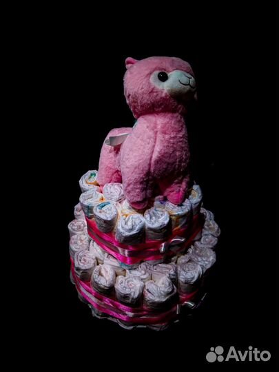 Подарок на выписку Торт из памперсов подгузников