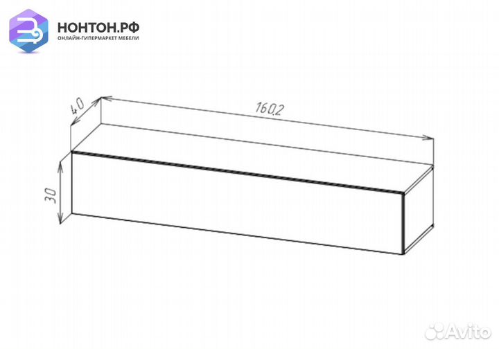 Шкаф навесной Point тип-30 черный глянец / черный