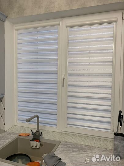 Рулонные шторы день ночь